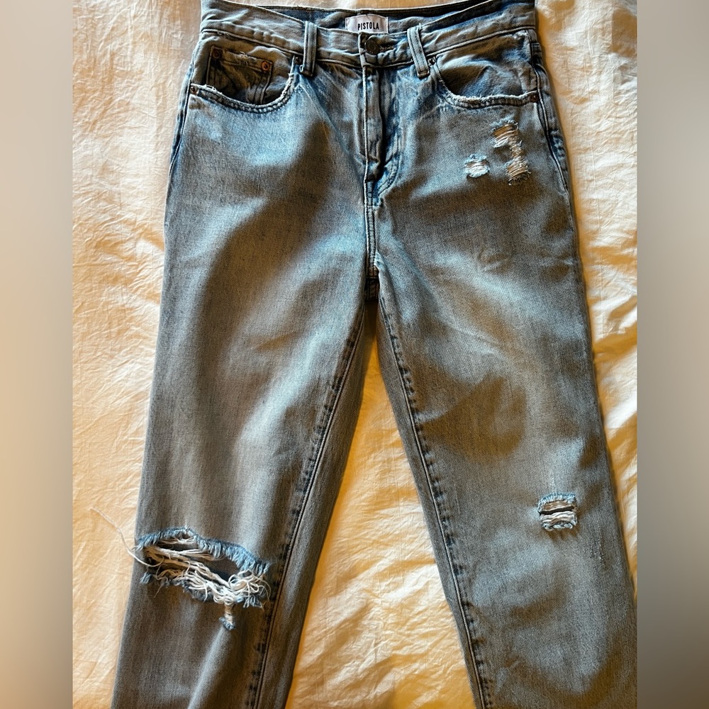 Pistola Presley High Rise Relaxed Roller Jeans in color By My Side 26 - Picture 7 of 11